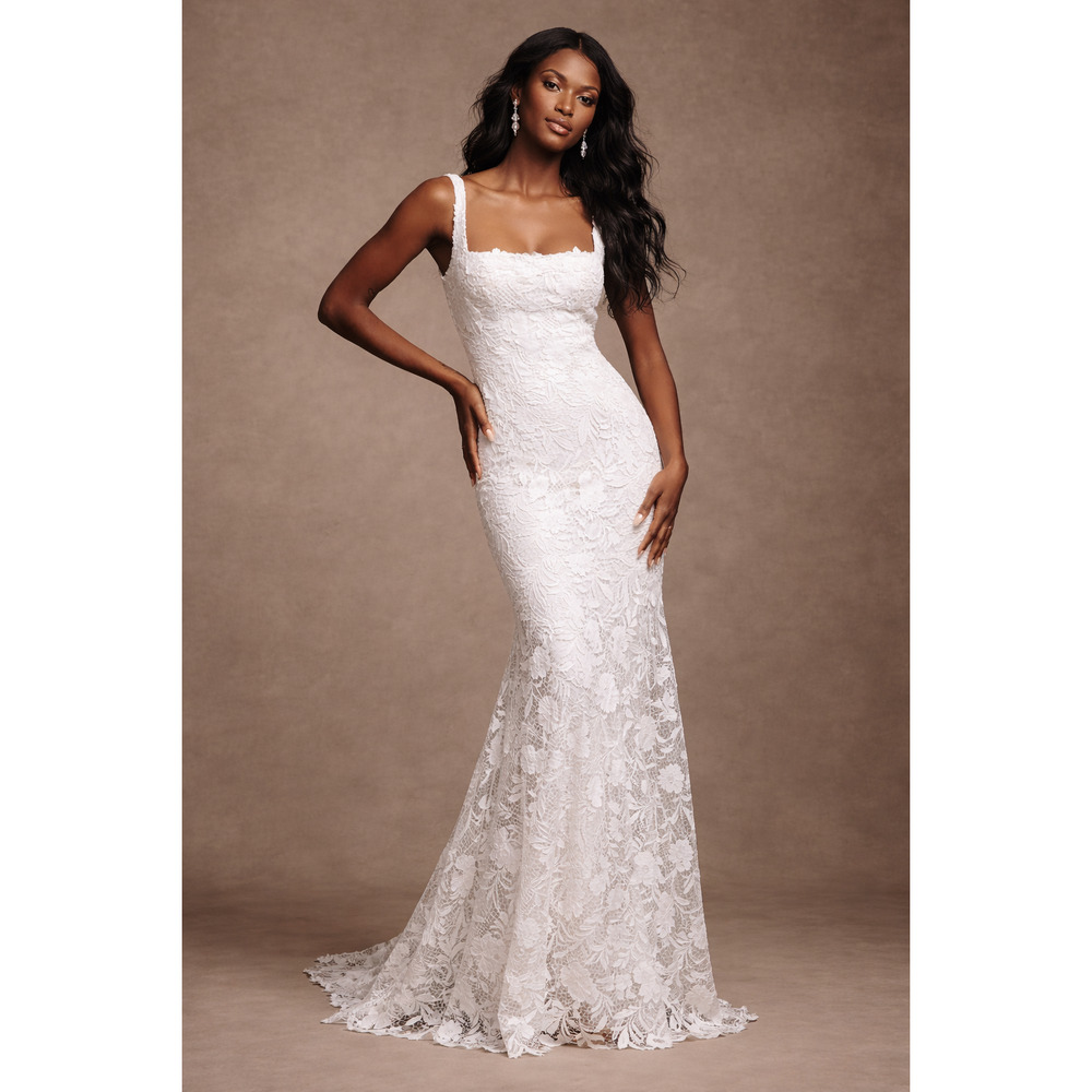 Jenny Yoo Greta Wedding Dress 14 Lace Mermaid Bridal Gown Ivory NWT